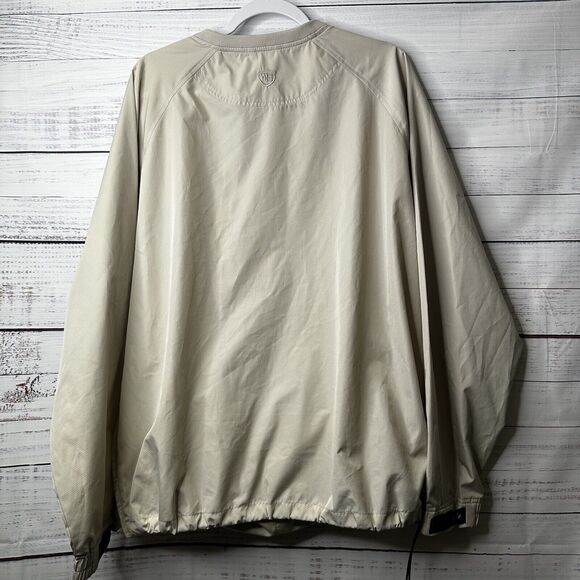 Walter Hagen Size XL Slate Cream V Neck Pullover Long Sleeve Windbreaker Jacket - Picture 2 of 16